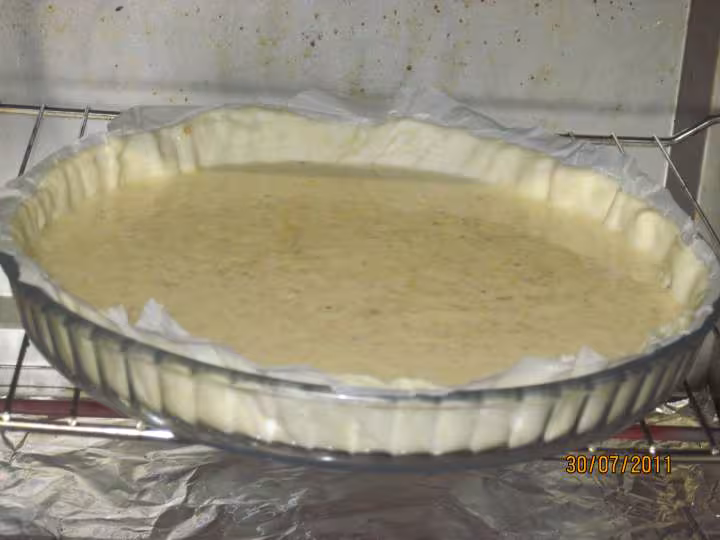 Tarte aux brugnons creme noisettes