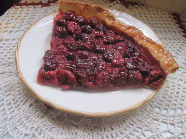 Tarte aux cerises griottes surgelees