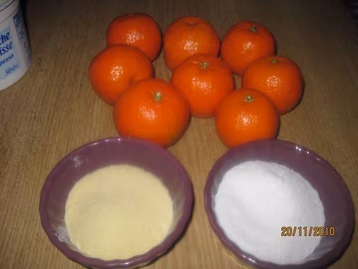 Tarte aux clementines creme fraiche vanille