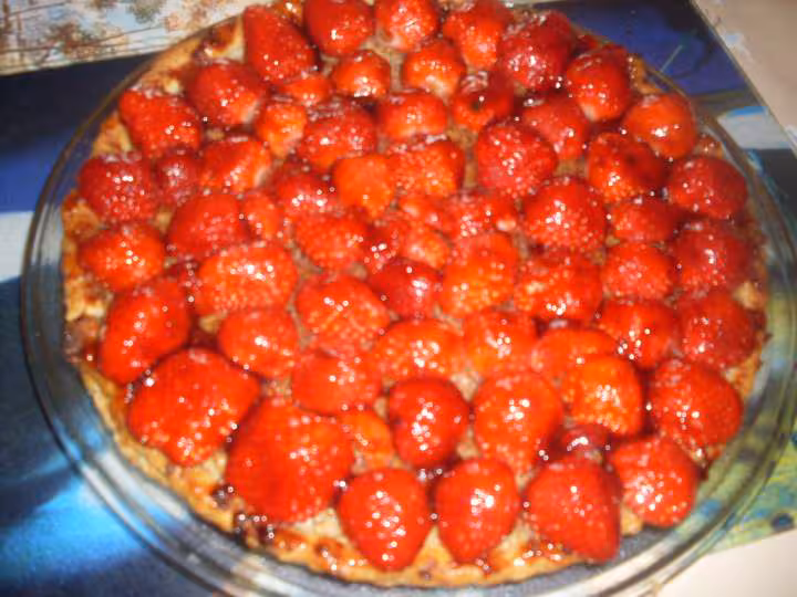 Tarte aux fraises a la poudre de noisettes