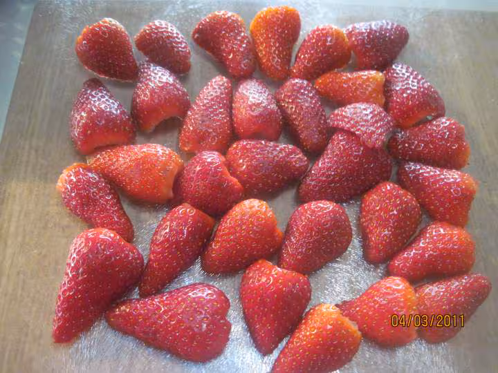 Tarte aux fraises au lait concentre