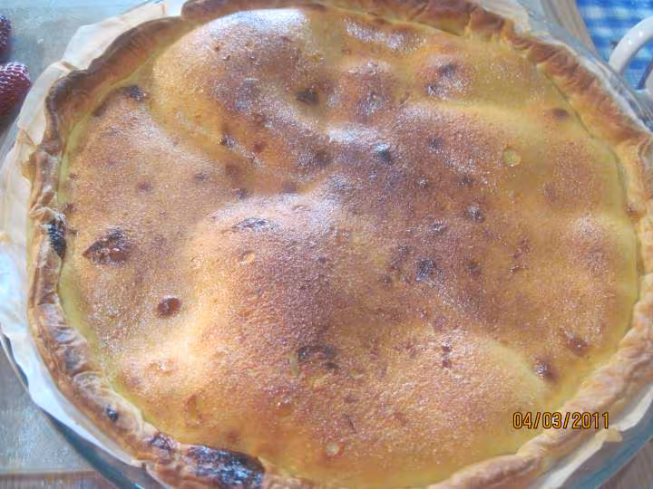 Tarte aux fraises au lait concentre