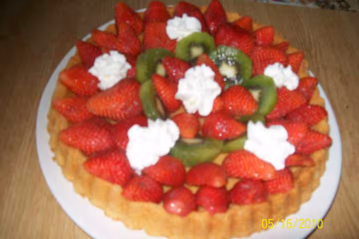 Tarte aux fraises kiwis