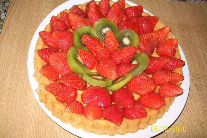 Tarte aux fraises kiwis