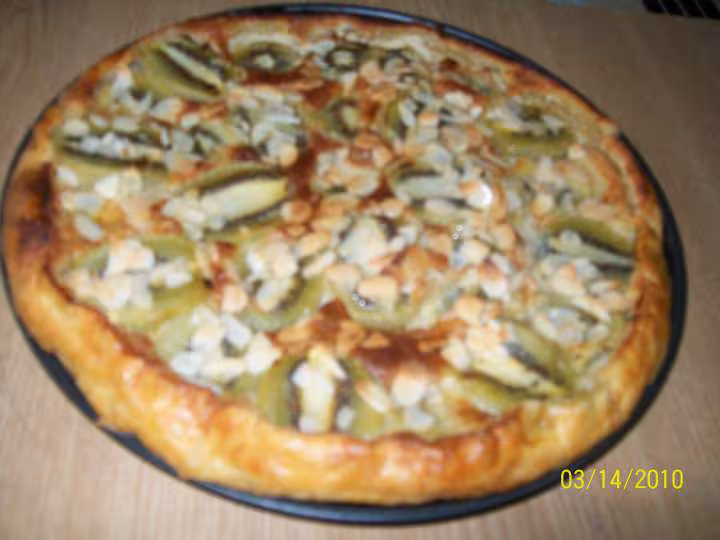 Tarte aux kiwis a la creme d amandes