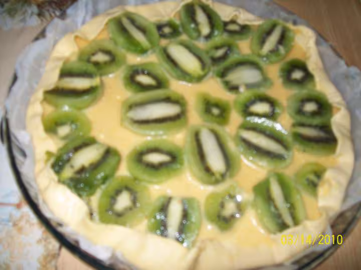 Tarte aux kiwis a la creme d amandes
