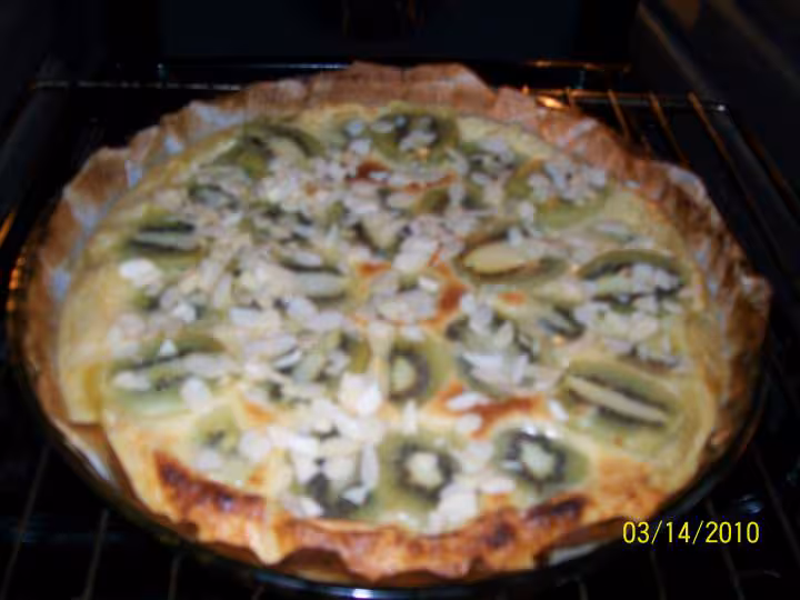 Tarte aux kiwis a la creme d amandes