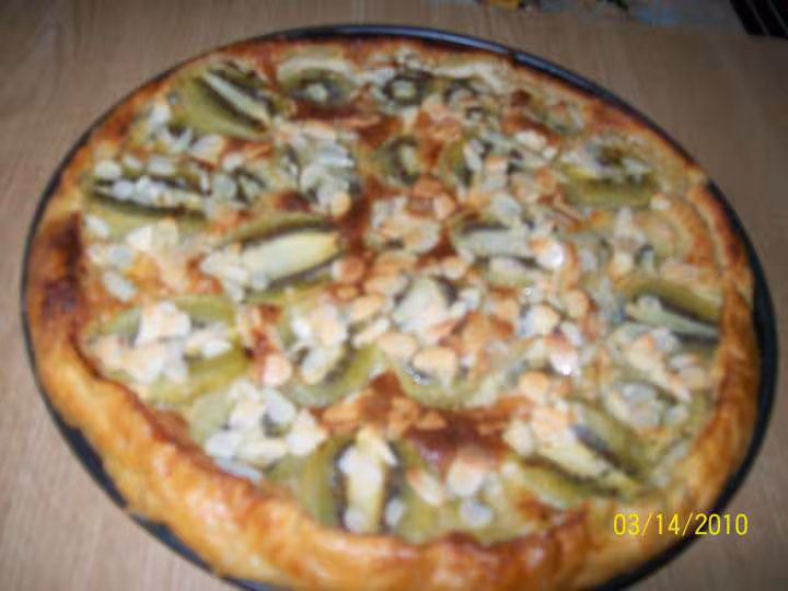 Tarte aux kiwis a la creme d amandes