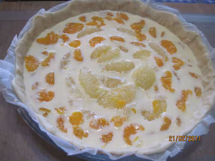 Tarte aux pamplemousses et clementines
