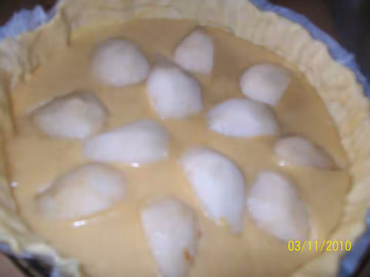 Tarte aux poires creme d amandes