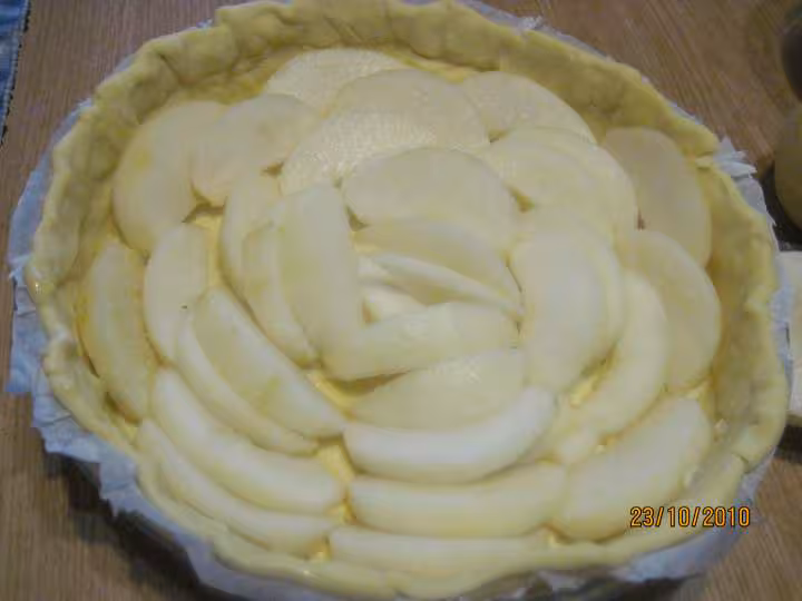Tarte aux poires de nashi de chine