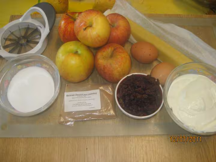 Tarte aux pommes aux raisins