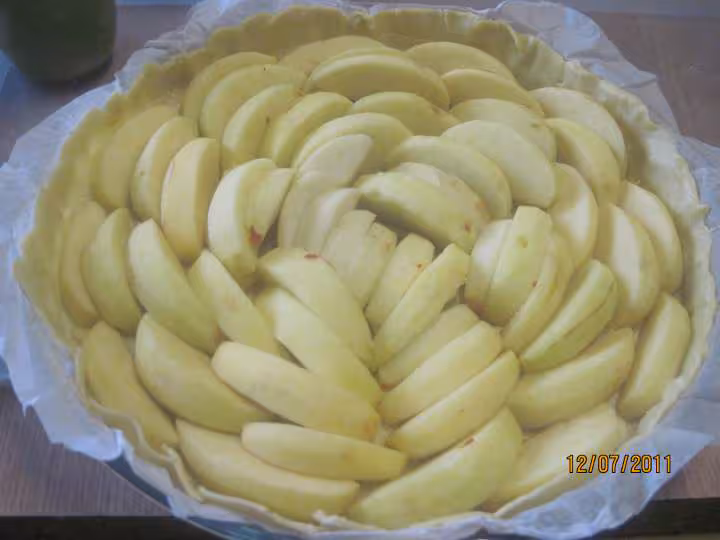 Tarte aux pommes aux raisins