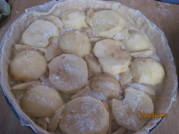 Tarte aux pommes et de noisettes