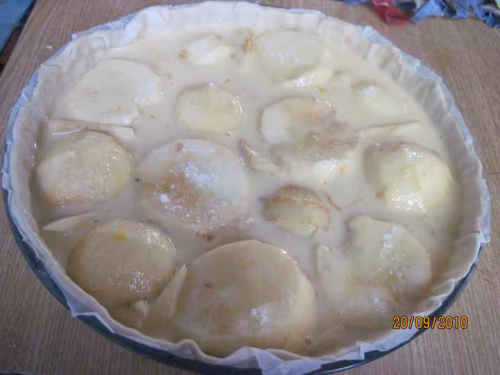 Tarte aux pommes et de noisettes