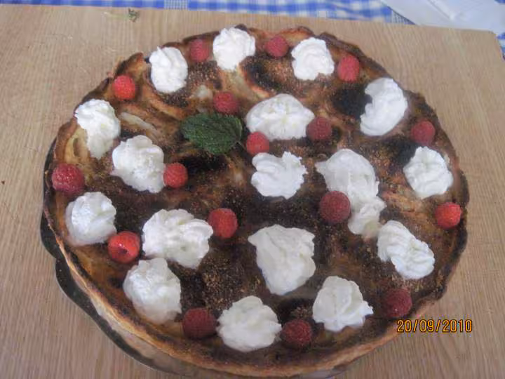 Tarte aux pommes et de noisettes