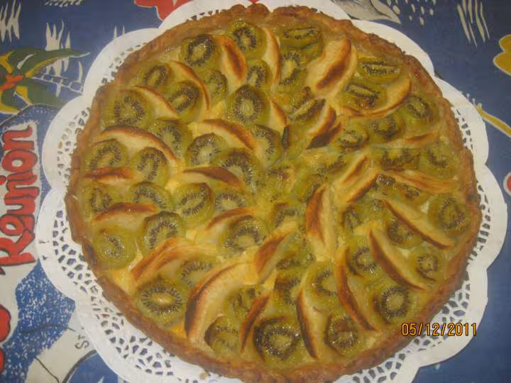 Tarte aux pommes et kiwis