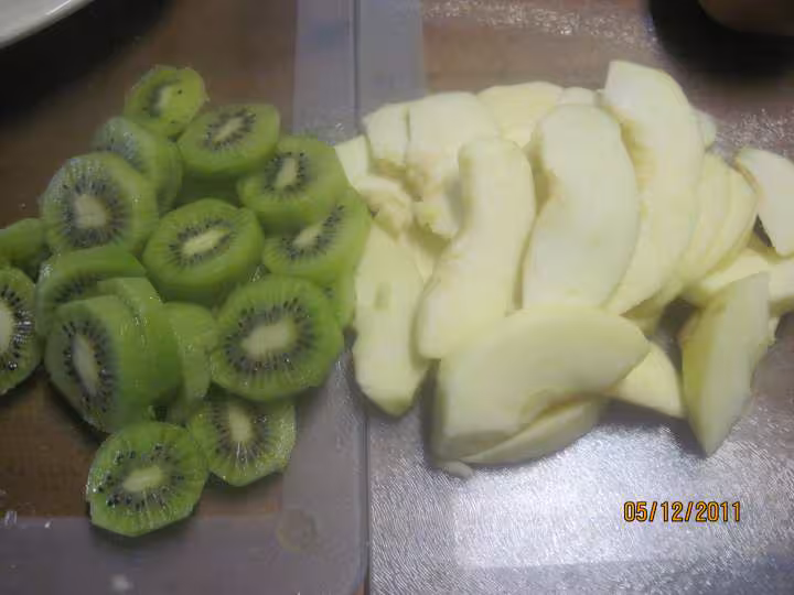 Tarte aux pommes et kiwis