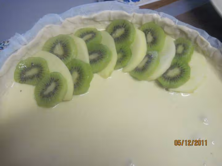 Tarte aux pommes et kiwis
