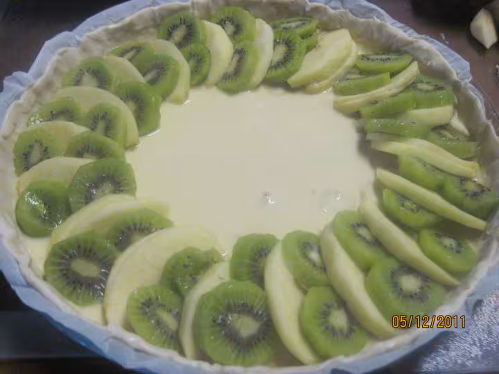 Tarte aux pommes et kiwis