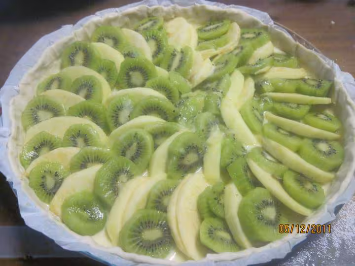 Tarte aux pommes et kiwis