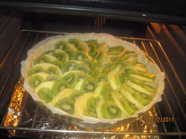 Tarte aux pommes et kiwis