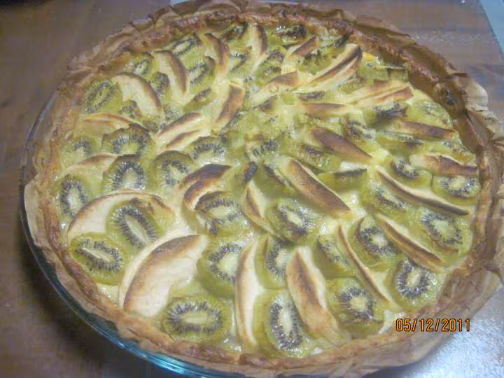 Tarte aux pommes et kiwis
