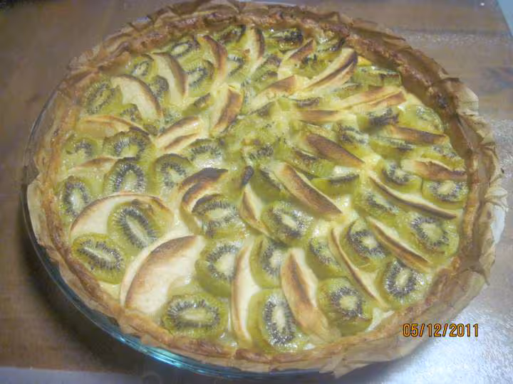 Tarte aux pommes et kiwis