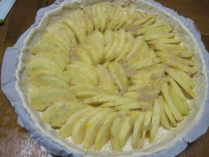 Tarte aux pommes natures