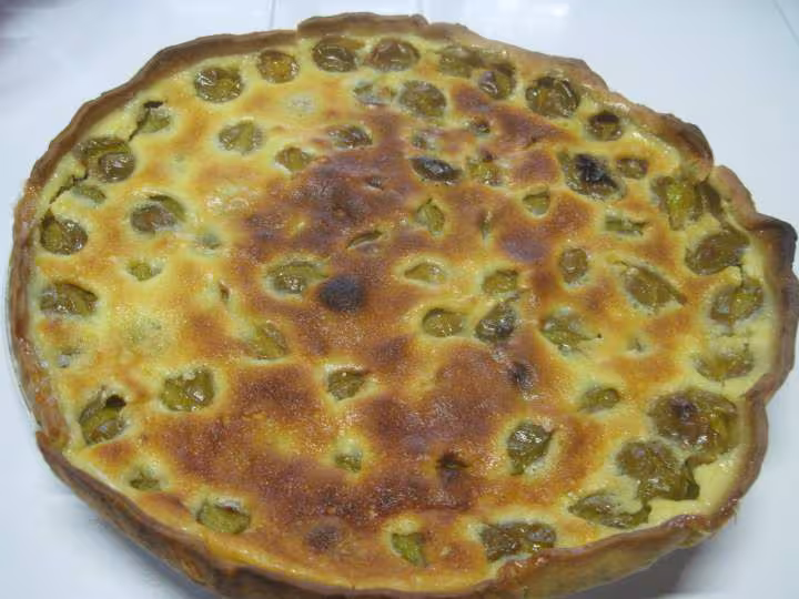 Tarte aux prunes reine claude a la creme
