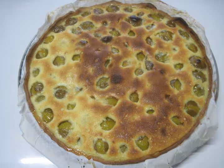 Tarte aux prunes reine claude a la creme