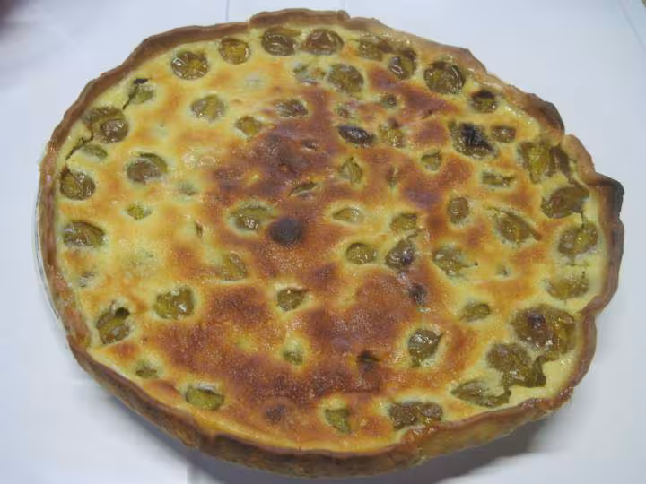 Tarte aux prunes reine claude a la creme