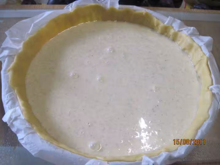 Tarte aux quetsches a la creme vanille