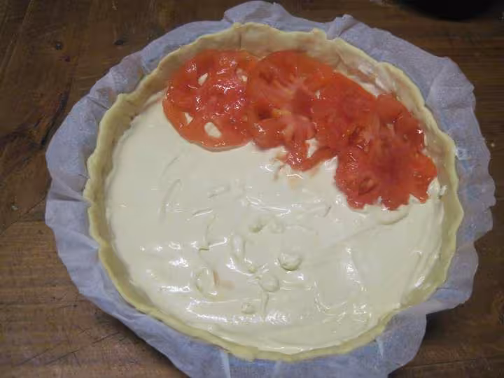 Tarte aux tomates a la creme moutarde