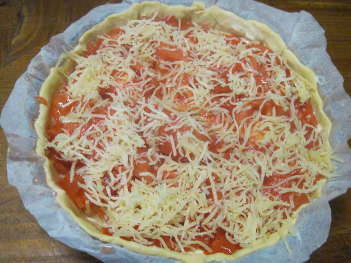 Tarte aux tomates a la creme moutarde