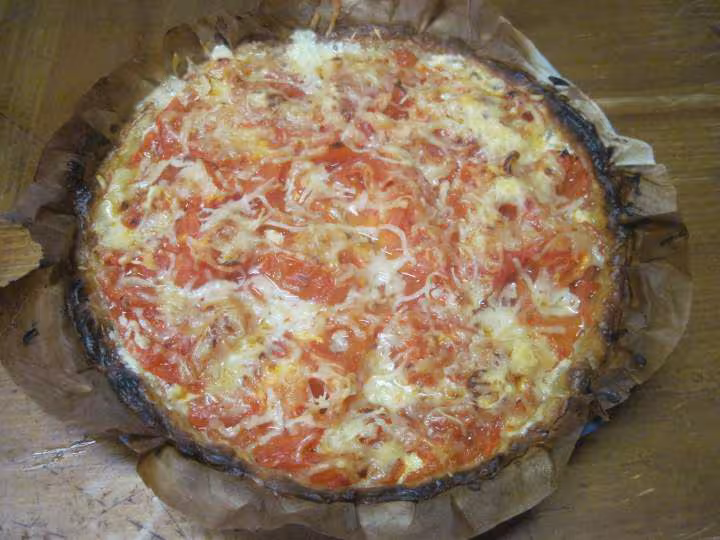 Tarte aux tomates a la creme moutarde