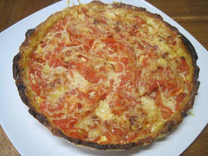 Tarte aux tomates a la creme moutarde