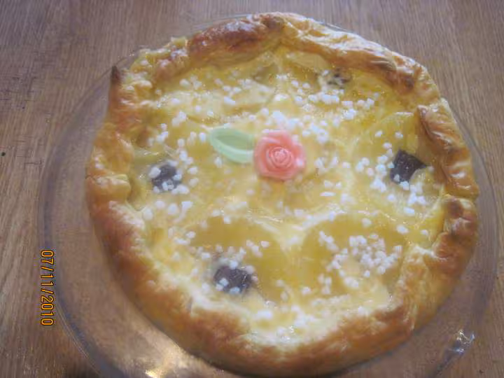 Tarte creme vanille a l ananas
