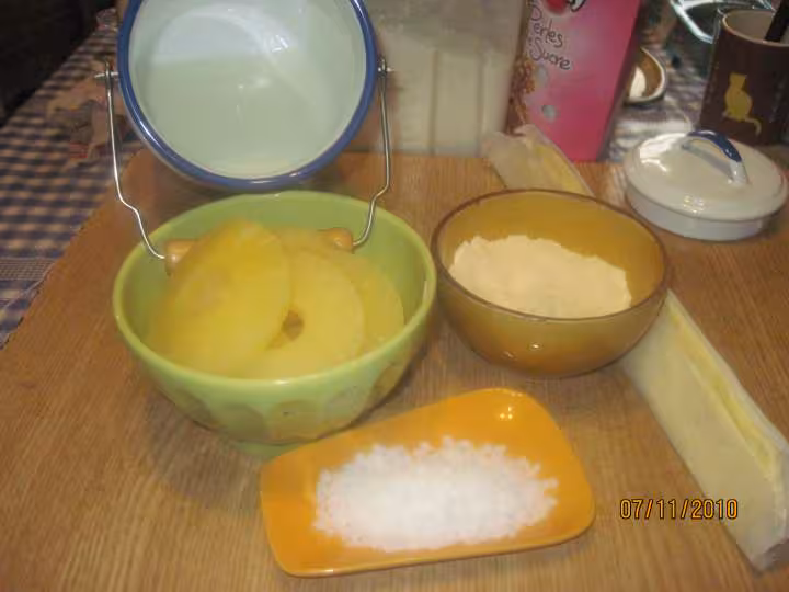 Tarte creme vanille a l ananas