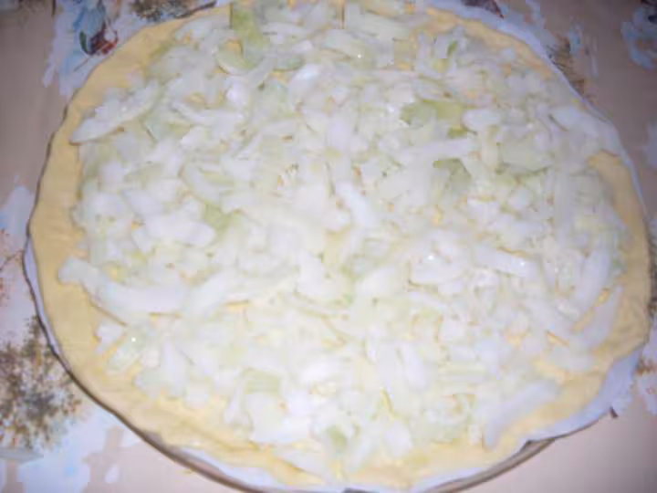 Tarte oignons p de terre lardons