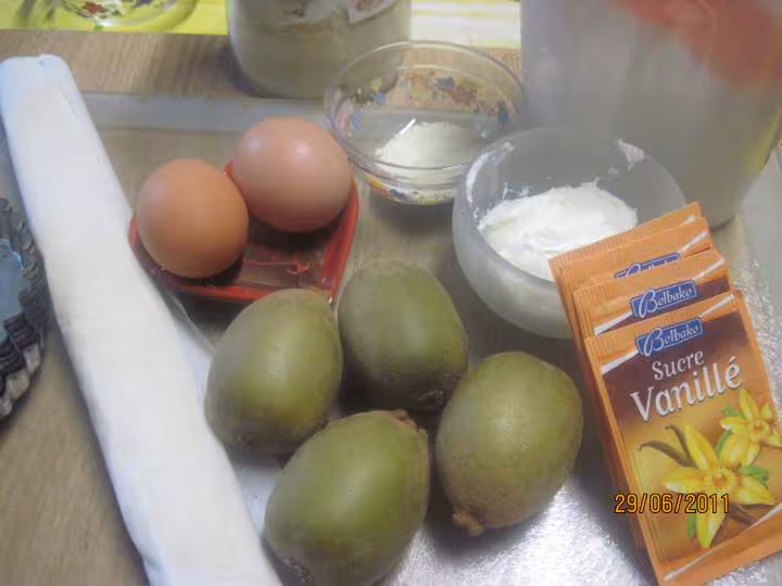 Tartelettes aux kiwis jaunes