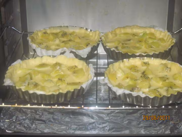 Tartelettes aux kiwis jaunes