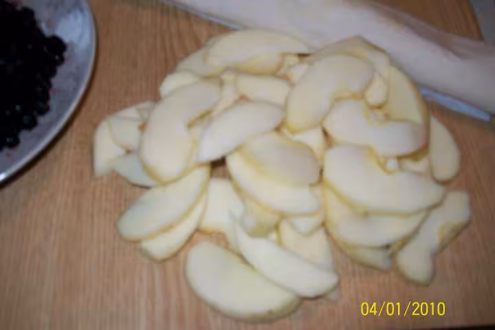 Tatin aux myrtilles et pommes