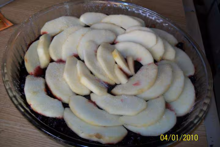 Tatin aux myrtilles et pommes