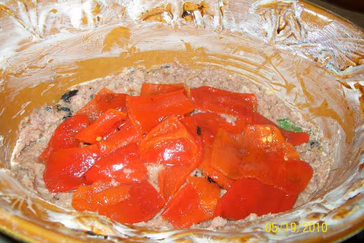 Terrine de canard champignons poivrons au porto