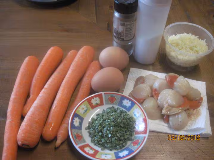 Terrine de carottes aux noix de st jacques