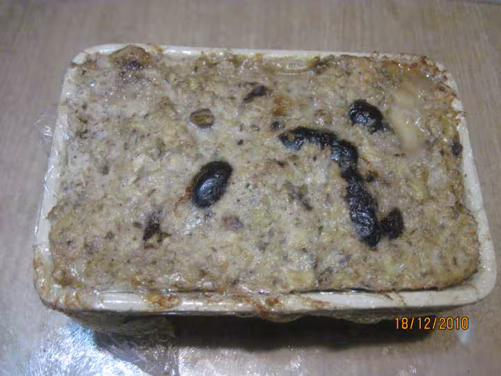 Terrine de poulet noix olives noires a la biere