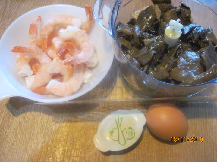 Terrines de champignons et crevettes