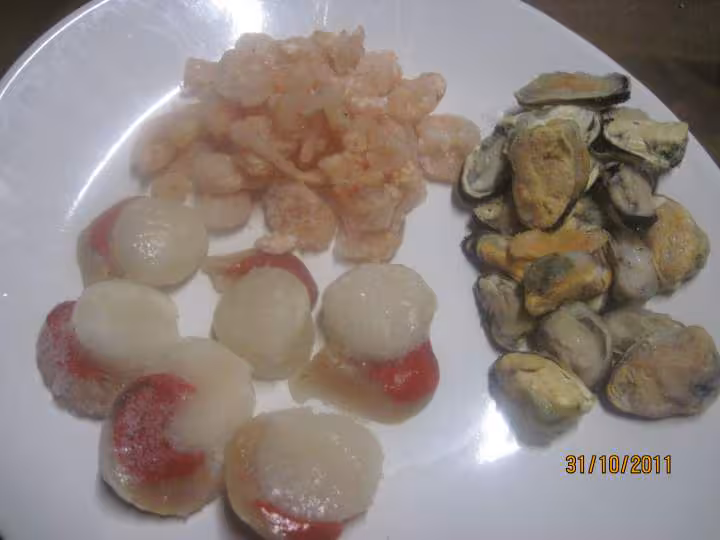 Timbale de morue aux fruits mer gratine