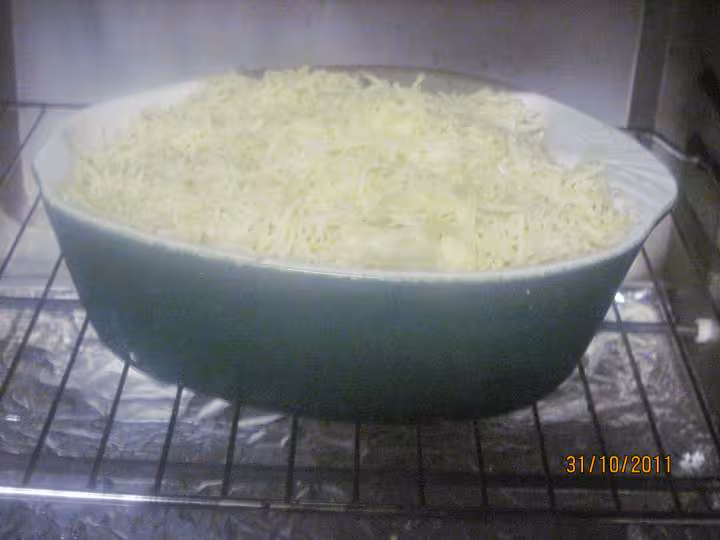 Timbale de morue aux fruits mer gratine